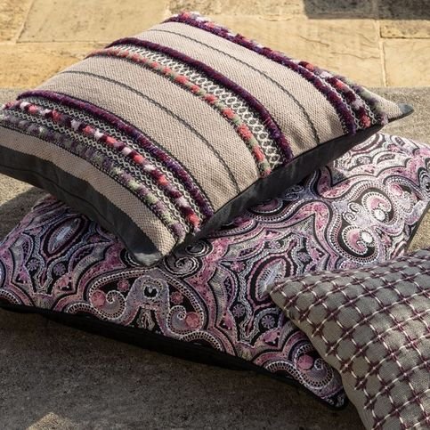 Mangala Aubergine Cushion by William Yeoward
