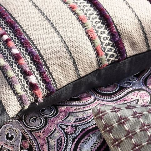 Mangala Aubergine Cushion by William Yeoward