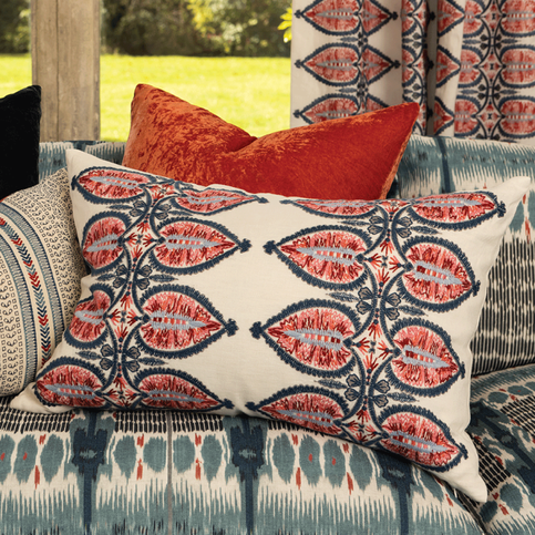 Montacute Rouge Cushion by William Yeoward
