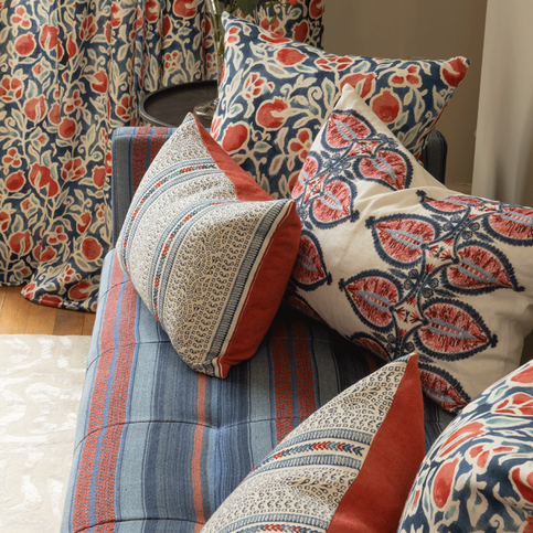 Montacute Rouge Cushion by William Yeoward
