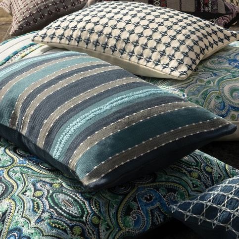 Naraya Indigo Cushion by William Yeoward