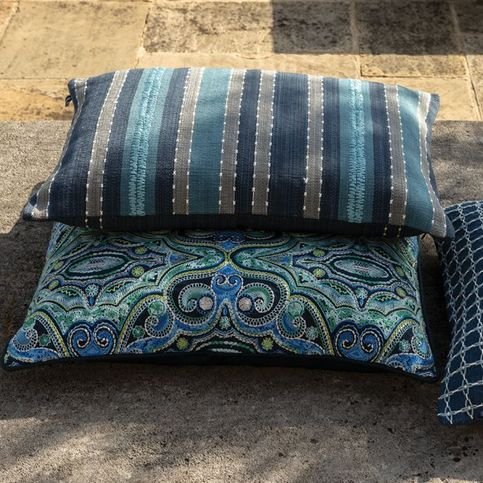 Naraya Indigo Cushion by William Yeoward