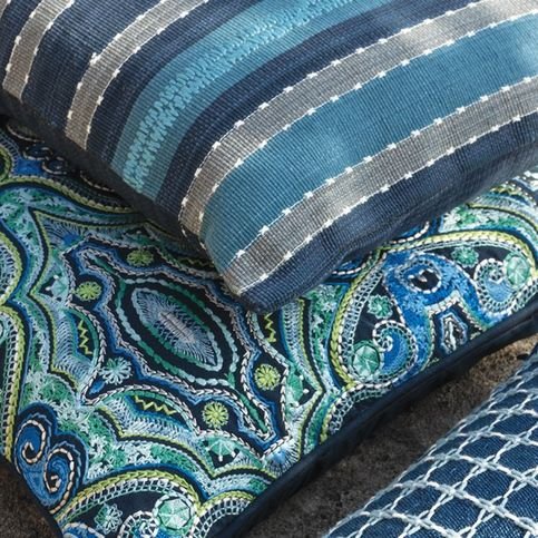 Naraya Indigo Cushion by William Yeoward