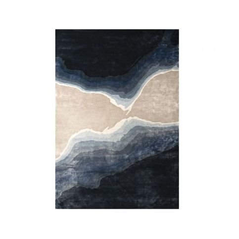 Onda Indigo Rug by William Yeoward