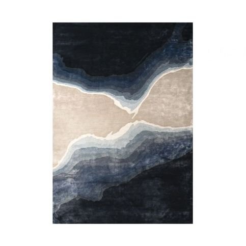 Onda Indigo Rug by William Yeoward
