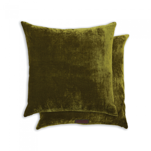 Paddy Olive Cushion by William Yeoward