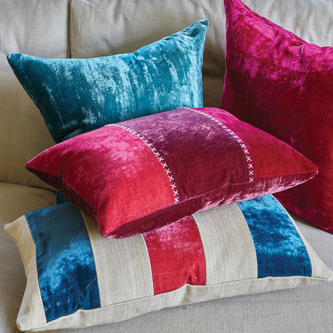 Paddy Peacock Cushion by William Yeoward