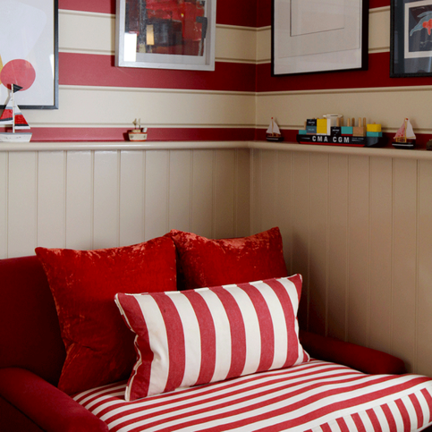 Paddy Poppy Cushion by William Yeoward