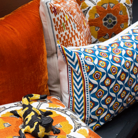 Paddy Tobacco Cushion by William Yeoward