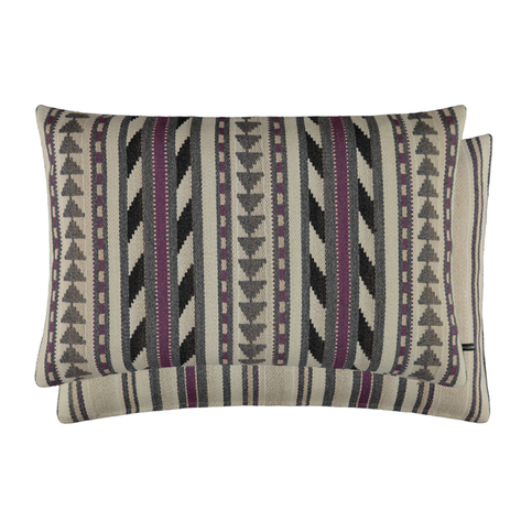 Palpa Aubergine Cushion by William Yeoward
