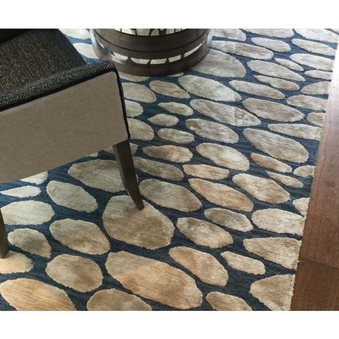 Pebble Woad Rug by William Yeoward