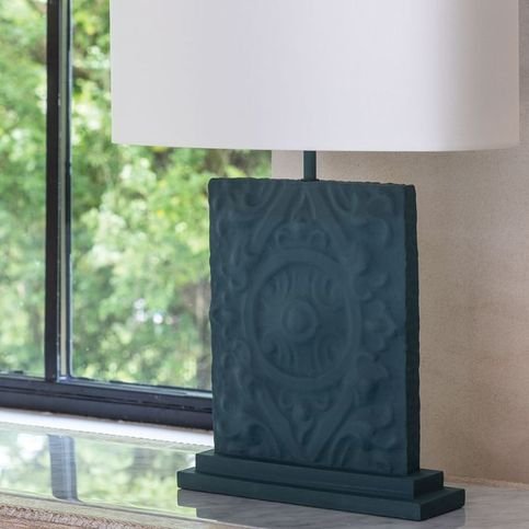 Piastrella Black Jade Table Lamp by William Yeoward