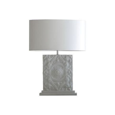 Piastrella Greyed Oak Table Lamp by William Yeoward