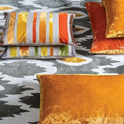 Reilly Blood Orange Cushion by William Yeoward