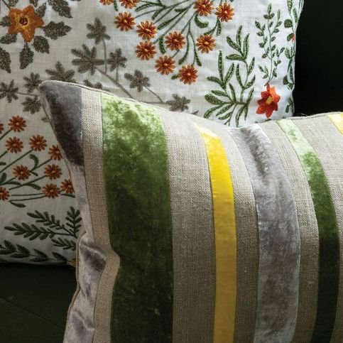 Reilly Citron Cushion by William Yeoward