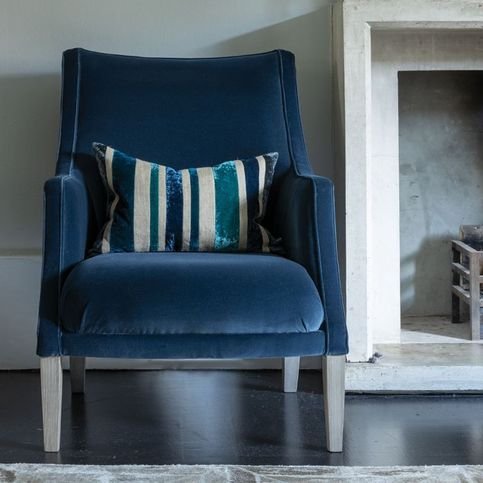 Reilly Midnight Cushion by William Yeoward