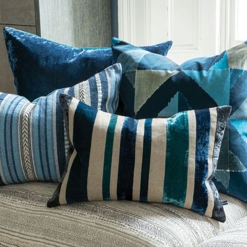Reilly Midnight Cushion by William Yeoward
