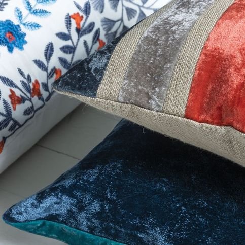 Reilly Rouge Cushion by William Yeoward