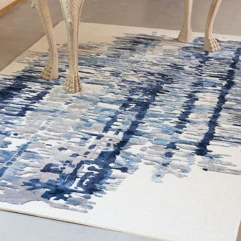 Salila Indigo Rug by William Yeoward