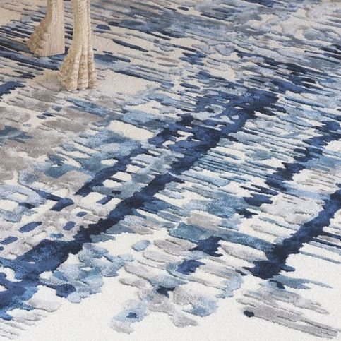 Salila Indigo Rug by William Yeoward