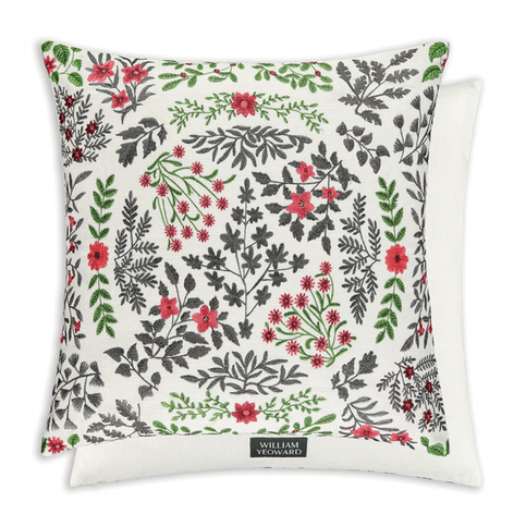 Somerley Rouge Cushion by William Yeoward
