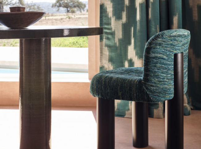 Araujo Electric Teal Fabric By Zinc Textile