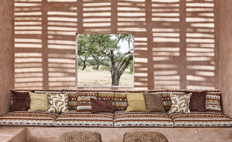 Benjamin Rosewood Fabric By Zinc Textile