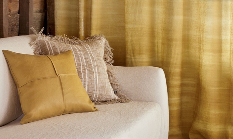 Calder Ivory Cushion by Zinc Textile 