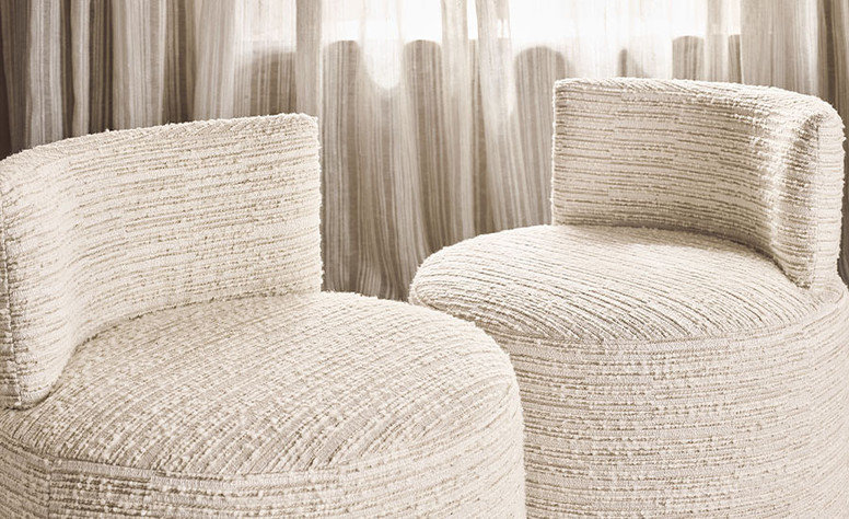 Clayton Ivory Fabric By Zinc Textile