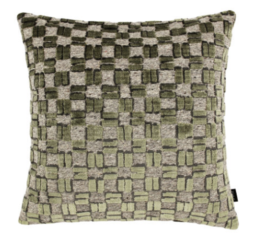 Glynde Olive Cushion by Zinc Textile 
