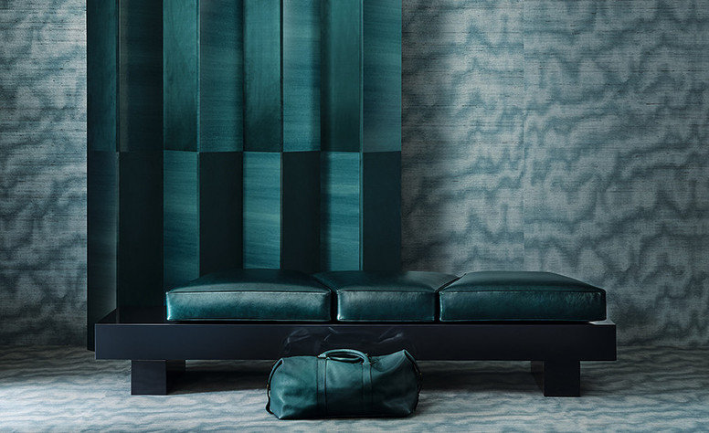 Jimi Leather Electric Teal By Zinc Textile