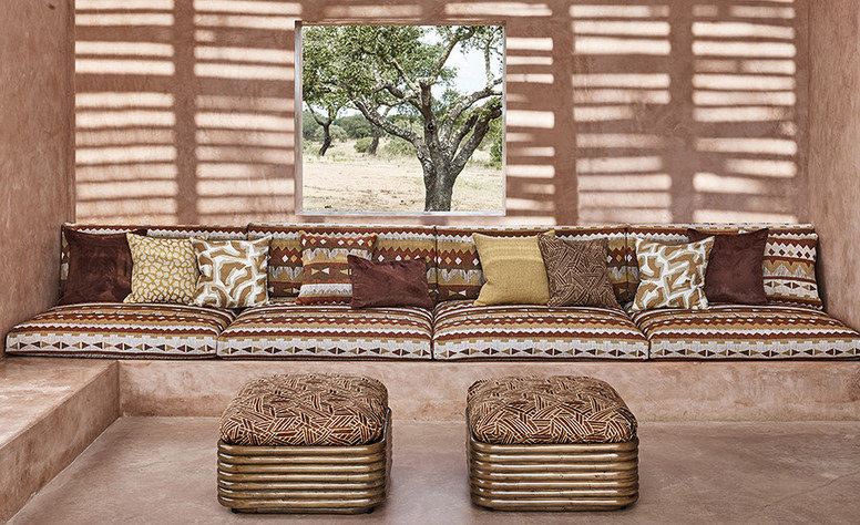Las Pozas Cognac Fabric By Zinc Textile