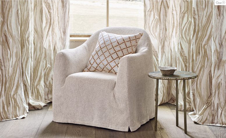Loxley Natural Cushion by Zinc Textile 