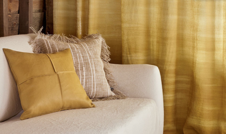 Start Ochre Cushion by Zinc Textile 
