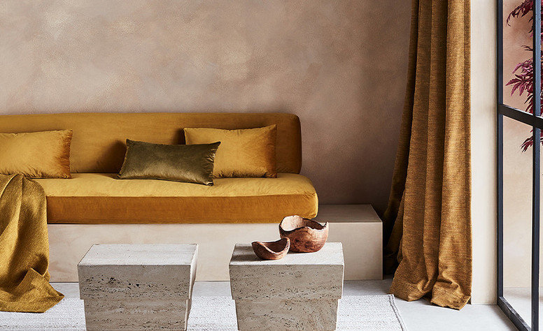 Velvesuede Ochre By Zinc Textile