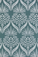 Artichoke Thistle Teal Wallpaper by Barneby Gates