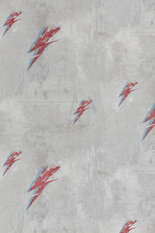 Bolt from Mars Red on Natural Wallpaper by Barneby Gates