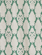 Boxing Hares Green Fabric by Barneby Gates 