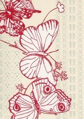 Bugs & Butterflies Raspberry Wallpaper by Barneby Gates