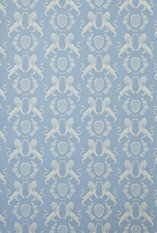 Heraldic Lion Wedgewood Blue Wallpaper by Barneby Gates
