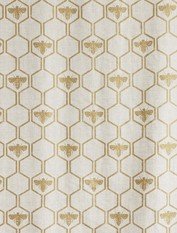 Honey Bees Gold Fabric by Barneby Gates 
