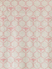 Honey Bees Rose Fabric by Barneby Gates