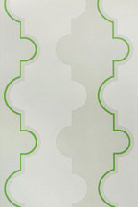 Jigsaw Stripe Green Wallpaper by Barneby Gates