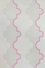 Jigsaw Stripe Pink Wallpaper by Barneby Gates