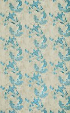 Paisley Turquoise on Old Grey Wallpaper by Barneby Gates