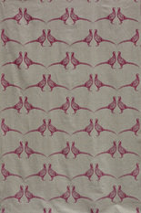 Pheasant Pink on Natural Fabric by Barneby Gates