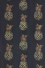 Pineapple Gold on Charcoal Fabric by Barneby Gates 