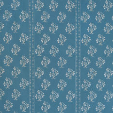 Maharani Block Print Jaipur blue Fabric by Barneby Gates 