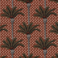 Atlas Terracotta Wallcovering by Casamance