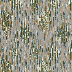 Madrigal Green English / Copper Fabric by Casamance 